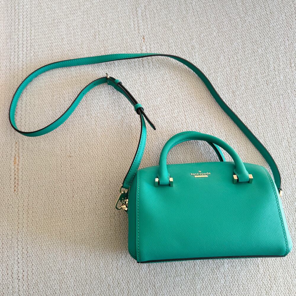 Kate Spade Green Cameron Street Lane Saffiano Mini Leather Satchel Purse